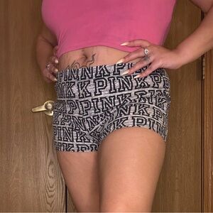 PINK Victoria's Secret Gray Logo Shorts